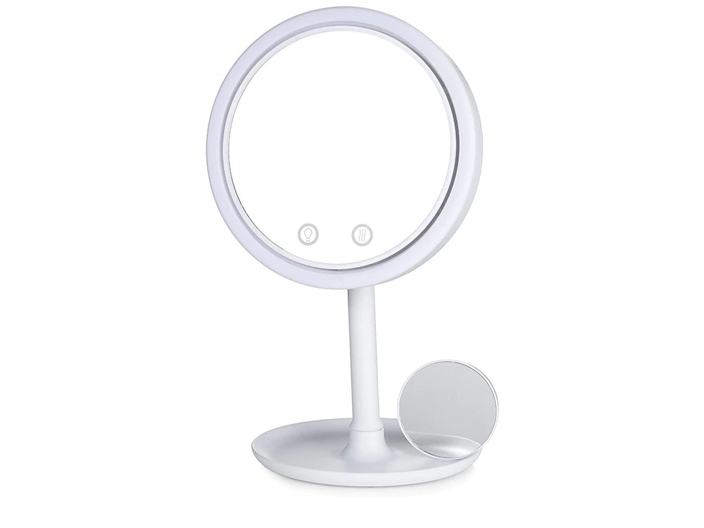 Oglindă Cosmetică cu LED și Ventilator | Reglabilă 360°