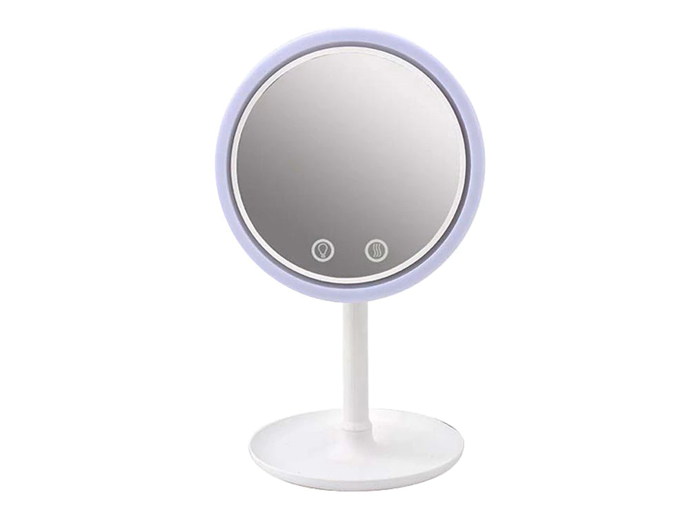 Oglindă Cosmetică cu LED și Ventilator | Reglabilă 360°