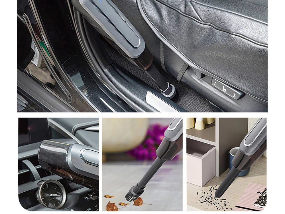 Aspirator auto fără fir – 60W, filtru HEPA, 2 capete, încărcare USB-C