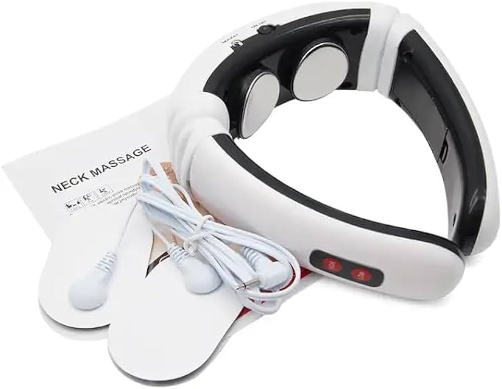 Aparat de Masaj Cervical cu Electrostimulare – Gât, Umeri, Spate