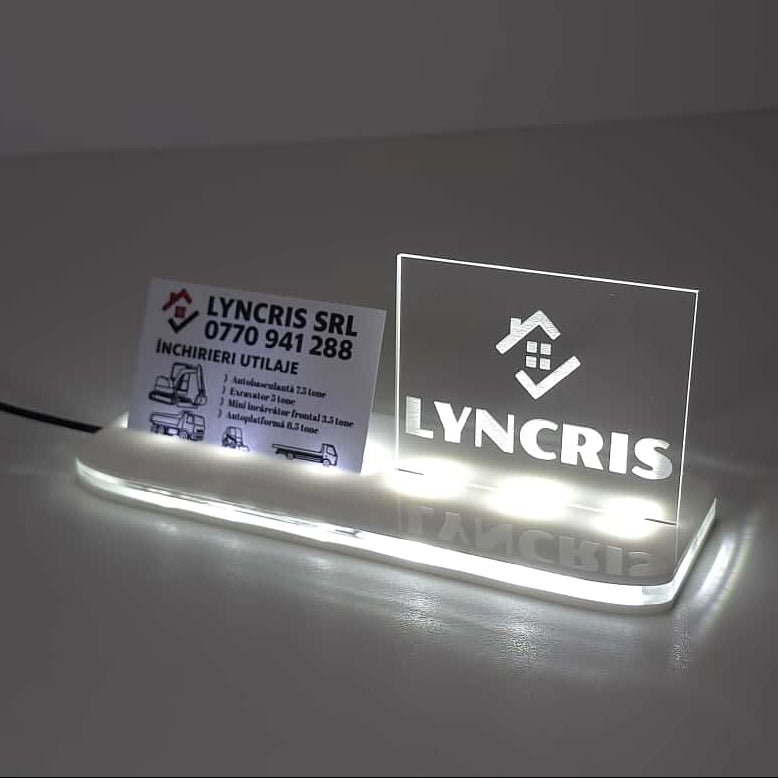 Suport Acrilic Iluminat cu LED pentru Firme