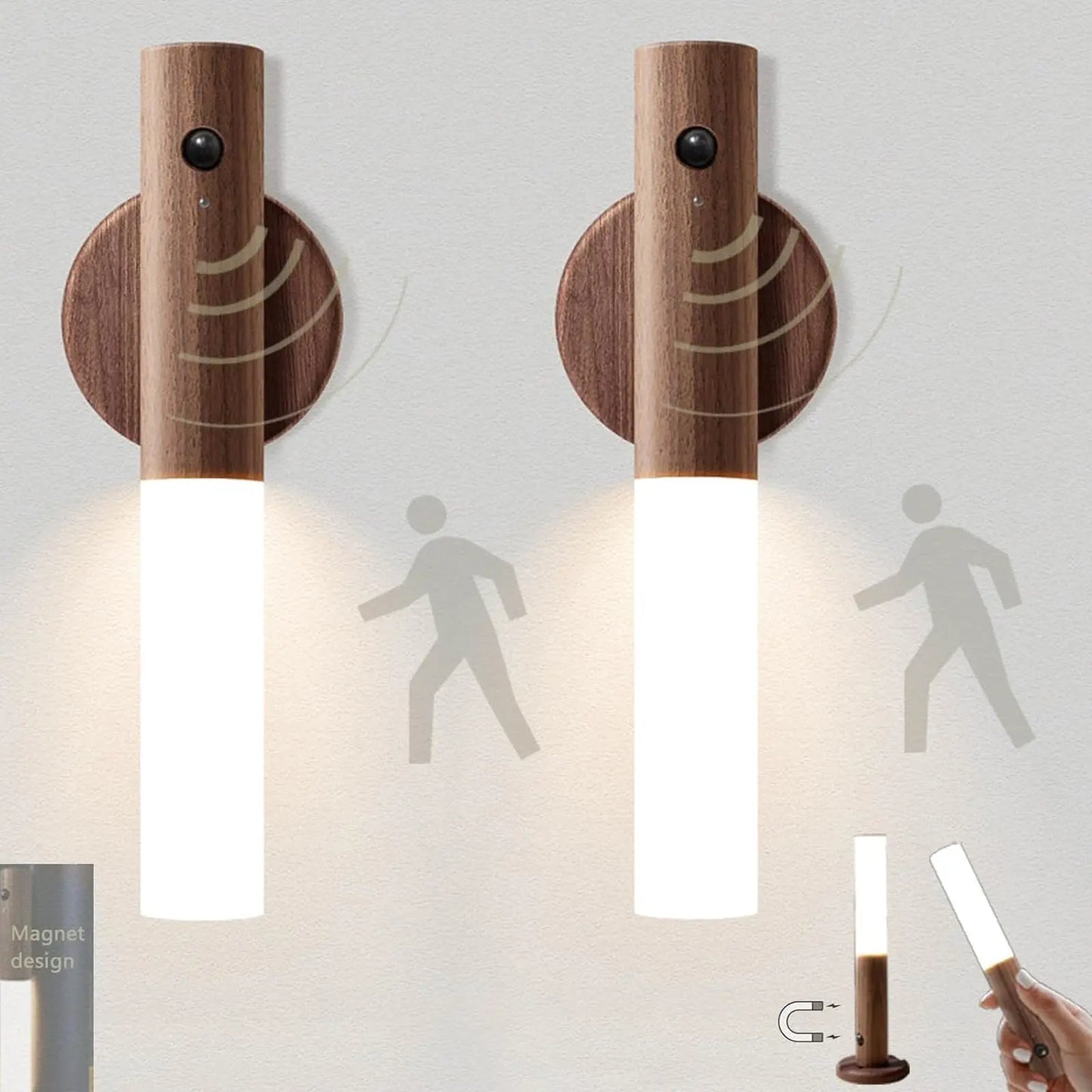 Lampa de Perete LED cu Suport Magnetic și Senzor de Mișcare – Lumină Caldă