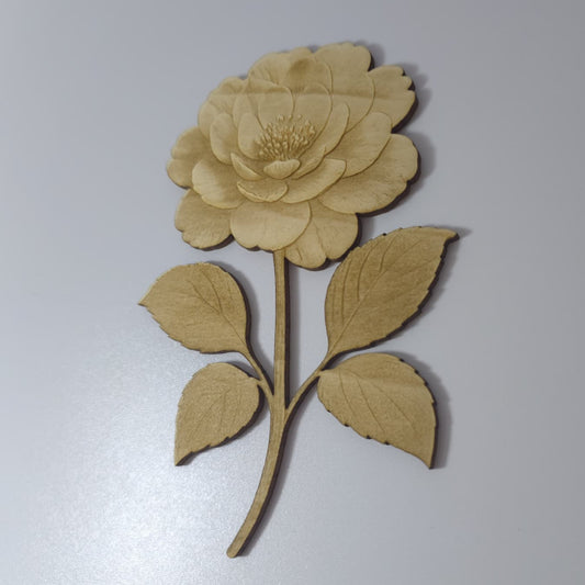 Floare decorativă 3D din lemn – Eleganță naturală