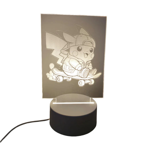Lampă 3D Pikachu – Lumină Albă