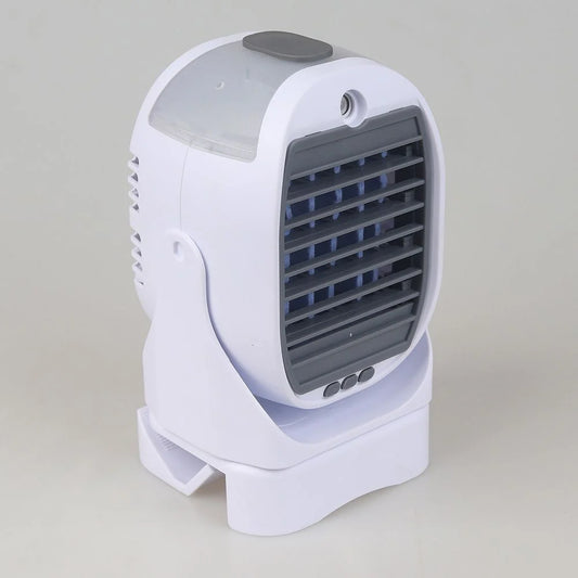 Mini aer condiționat 2 în 1 – Răcitor de aer și umidificator portabil, cu baterie