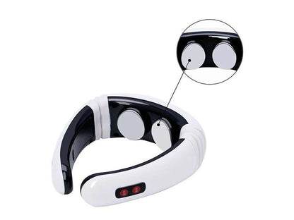 Aparat de Masaj Cervical cu Electrostimulare – Gât, Umeri, Spate