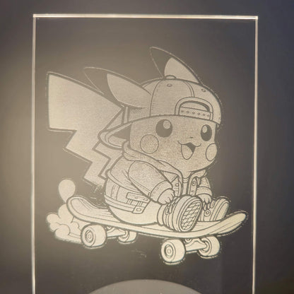 Lampă 3D Pikachu – Lumină Albă