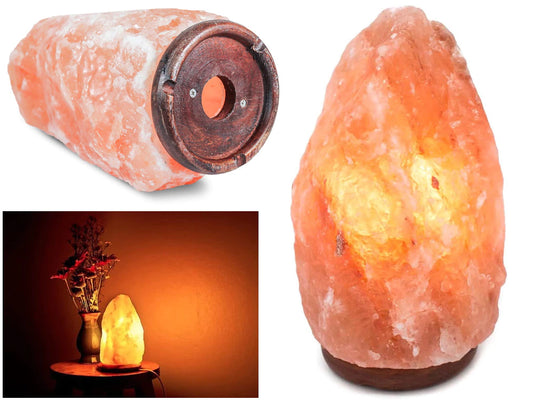 Lampă din Sare de Himalaya 3–5 kg – Ionizator Natural cu Intensitate Reglabilă