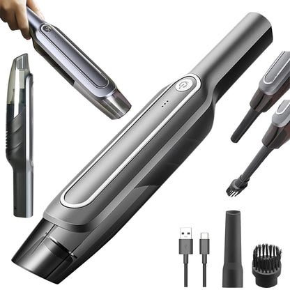 Aspirator auto fără fir – 60W, filtru HEPA, 2 capete, încărcare USB-C