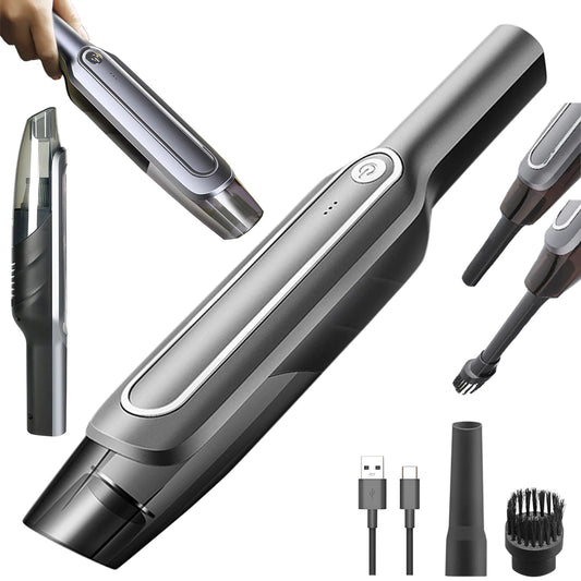 Aspirator auto fără fir – 60W, filtru HEPA, 2 capete, încărcare USB-C