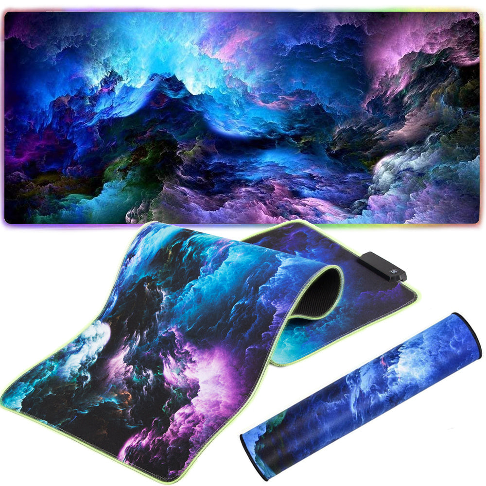 Mouse Pad Gaming RGB cu Iluminare LED – 80 x 30 cm | 7 Culori, 4 Moduri de Iluminare