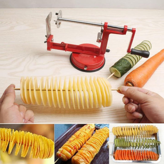 Aparat Manual pentru Tăiat Cartofi în Spirale – Inox | Chipsuri, Curly Fries