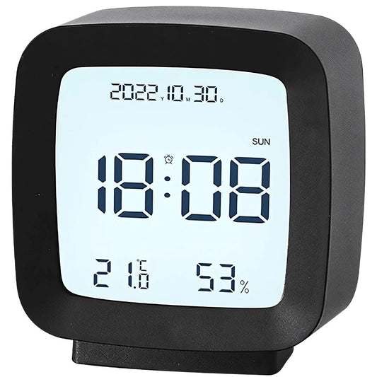 Ceas deșteptător digital cu afișaj LCD – dată, temperatură, umiditate, alarmă și funcție snooze
