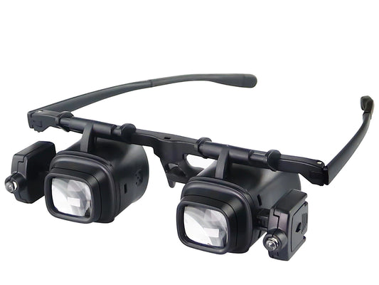 Ochelari cu Lupă Profesională și Iluminare LED – 8 Lentile Interschimbabile
