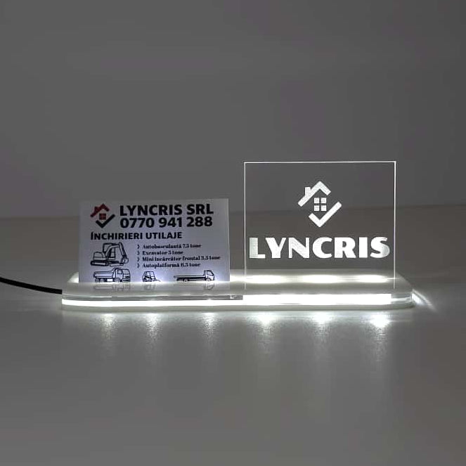 Suport Acrilic Iluminat cu LED pentru Firme