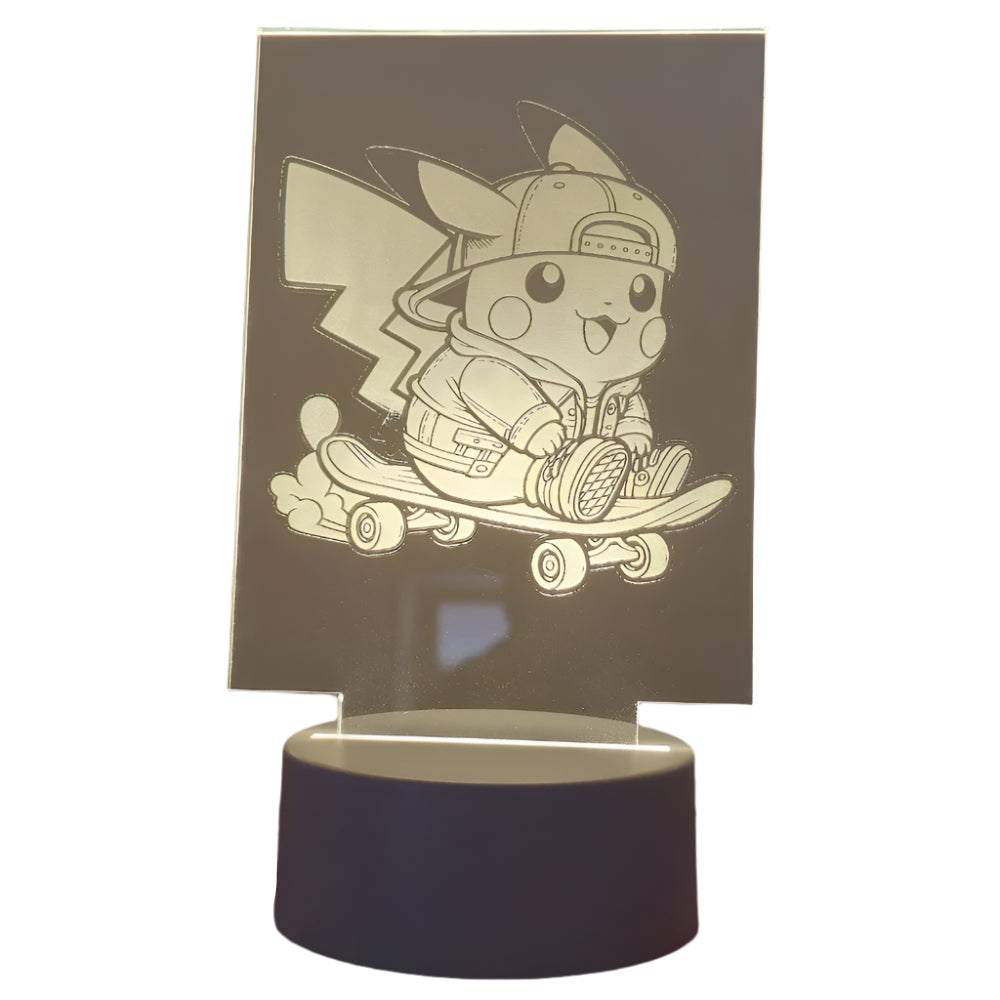 Lampă 3D Pikachu – Lumină Albă