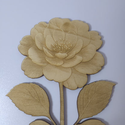 Floare decorativă 3D din lemn – Eleganță naturală