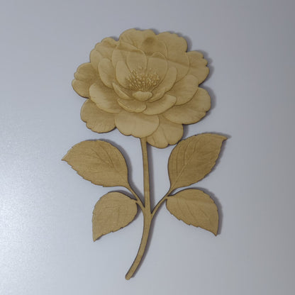 Floare decorativă 3D din lemn – Eleganță naturală