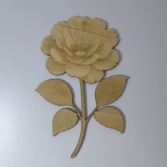 Floare decorativă 3D din lemn – Eleganță naturală
